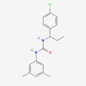 molecular formula C18H21ClN2O B4717611 N-[1-(4-chlorophenyl)propyl]-N'-(3,5-dimethylphenyl)urea 