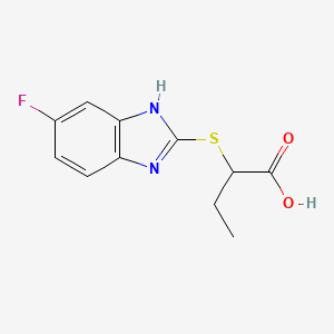 2-[(6-fluoro-1H-benzimidazol-2-yl)thio]butanoic acid