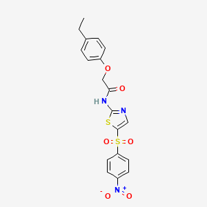 molecular formula C19H17N3O6S2 B4717652 2-(4-ethylphenoxy)-N-{5-[(4-nitrophenyl)sulfonyl]-1,3-thiazol-2-yl}acetamide 