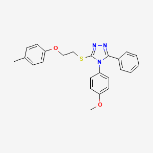molecular formula C24H23N3O2S B4717658 4-(4-methoxyphenyl)-3-{[2-(4-methylphenoxy)ethyl]thio}-5-phenyl-4H-1,2,4-triazole 