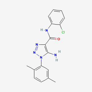 molecular formula C17H16ClN5O B4717662 5-amino-N-(2-chlorophenyl)-1-(2,5-dimethylphenyl)-1H-1,2,3-triazole-4-carboxamide 