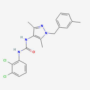 molecular formula C20H20Cl2N4O B4717671 N-(2,3-dichlorophenyl)-N'-[3,5-dimethyl-1-(3-methylbenzyl)-1H-pyrazol-4-yl]urea 