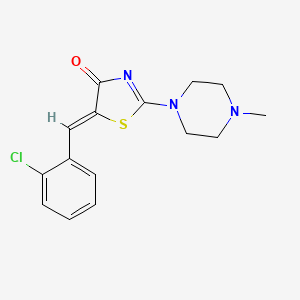molecular formula C15H16ClN3OS B4717707 5-(2-chlorobenzylidene)-2-(4-methyl-1-piperazinyl)-1,3-thiazol-4(5H)-one 