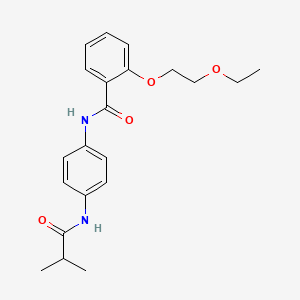molecular formula C21H26N2O4 B4717730 2-(2-ethoxyethoxy)-N-[4-(isobutyrylamino)phenyl]benzamide 