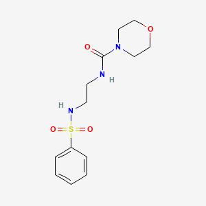 molecular formula C13H19N3O4S B4717751 N-{2-[(phenylsulfonyl)amino]ethyl}-4-morpholinecarboxamide 