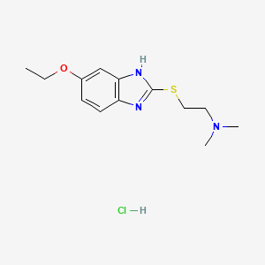 molecular formula C13H20ClN3OS B4717752 {2-[(5-ethoxy-1H-benzimidazol-2-yl)thio]ethyl}dimethylamine hydrochloride 