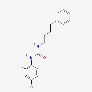 molecular formula C17H18ClFN2O B4717754 N-(4-chloro-2-fluorophenyl)-N'-(4-phenylbutyl)urea 