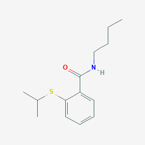 molecular formula C14H21NOS B4717771 N-butyl-2-(isopropylthio)benzamide 