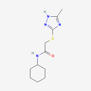 N-cyclohexyl-2-[(5-methyl-4H-1,2,4-triazol-3-yl)thio]acetamide