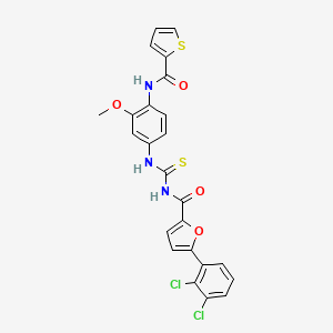 molecular formula C24H17Cl2N3O4S2 B4717805 5-(2,3-dichlorophenyl)-N-[({3-methoxy-4-[(2-thienylcarbonyl)amino]phenyl}amino)carbonothioyl]-2-furamide 