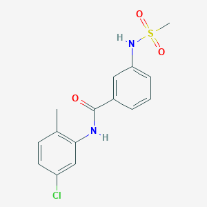 molecular formula C15H15ClN2O3S B4717808 N-(5-chloro-2-methylphenyl)-3-[(methylsulfonyl)amino]benzamide 