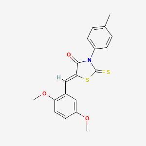 molecular formula C19H17NO3S2 B4717811 5-(2,5-dimethoxybenzylidene)-3-(4-methylphenyl)-2-thioxo-1,3-thiazolidin-4-one 