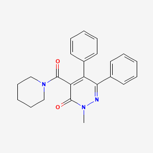molecular formula C23H23N3O2 B4717858 2-methyl-5,6-diphenyl-4-(1-piperidinylcarbonyl)-3(2H)-pyridazinone 