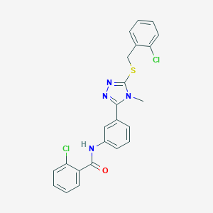 2-chloro-N-(3-{5-[(2-chlorobenzyl)sulfanyl]-4-methyl-4H-1,2,4-triazol-3-yl}phenyl)benzamide
