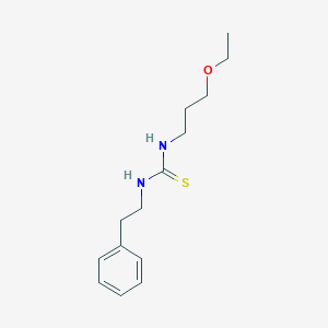 molecular formula C14H22N2OS B4717872 N-(3-ethoxypropyl)-N'-(2-phenylethyl)thiourea 
