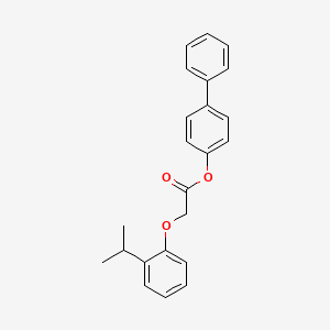molecular formula C23H22O3 B4717895 4-biphenylyl (2-isopropylphenoxy)acetate 