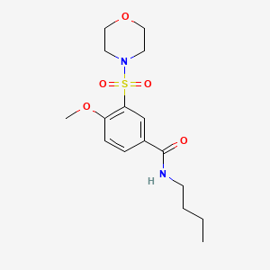 molecular formula C16H24N2O5S B4717906 N-butyl-4-methoxy-3-(4-morpholinylsulfonyl)benzamide 