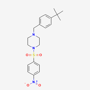 molecular formula C21H27N3O4S B4717945 1-(4-tert-butylbenzyl)-4-[(4-nitrophenyl)sulfonyl]piperazine 