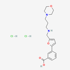 molecular formula C19H26Cl2N2O4 B4717961 3-[5-({[3-(4-morpholinyl)propyl]amino}methyl)-2-furyl]benzoic acid dihydrochloride 