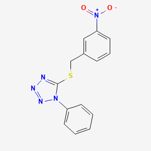molecular formula C14H11N5O2S B4717981 5-[(3-nitrobenzyl)thio]-1-phenyl-1H-tetrazole 