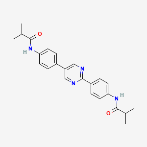 molecular formula C24H26N4O2 B4717990 N,N'-(2,5-pyrimidinediyldi-4,1-phenylene)bis(2-methylpropanamide) 