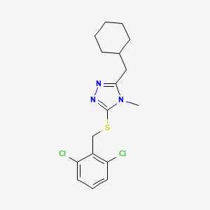 molecular formula C17H21Cl2N3S B4717999 3-(cyclohexylmethyl)-5-[(2,6-dichlorobenzyl)thio]-4-methyl-4H-1,2,4-triazole 