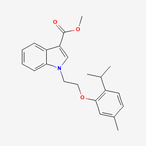 molecular formula C22H25NO3 B4718017 methyl 1-[2-(2-isopropyl-5-methylphenoxy)ethyl]-1H-indole-3-carboxylate 