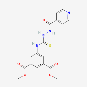 molecular formula C17H16N4O5S B4718025 dimethyl 5-{[(2-isonicotinoylhydrazino)carbonothioyl]amino}isophthalate 