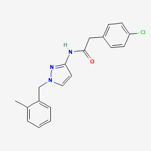 2-(4-chlorophenyl)-N-[1-(2-methylbenzyl)-1H-pyrazol-3-yl]acetamide