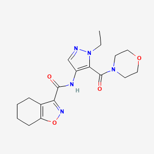 N-[1-ethyl-5-(4-morpholinylcarbonyl)-1H-pyrazol-4-yl]-4,5,6,7-tetrahydro-1,2-benzisoxazole-3-carboxamide