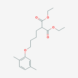 molecular formula C19H28O5 B4718049 diethyl [4-(2,5-dimethylphenoxy)butyl]malonate 