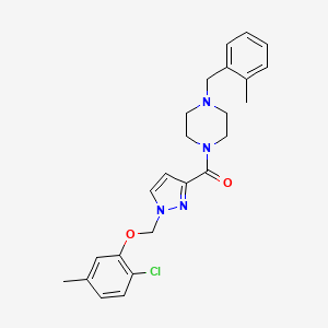 1-({1-[(2-chloro-5-methylphenoxy)methyl]-1H-pyrazol-3-yl}carbonyl)-4-(2-methylbenzyl)piperazine