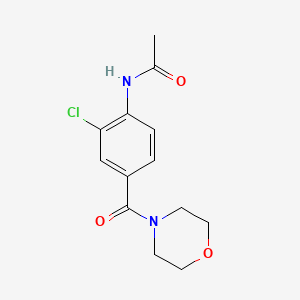 molecular formula C13H15ClN2O3 B4718088 N-[2-chloro-4-(4-morpholinylcarbonyl)phenyl]acetamide 