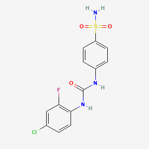 molecular formula C13H11ClFN3O3S B4718102 4-({[(4-chloro-2-fluorophenyl)amino]carbonyl}amino)benzenesulfonamide 