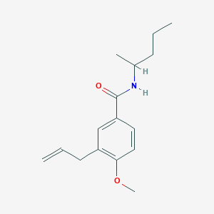 molecular formula C16H23NO2 B4718112 3-allyl-4-methoxy-N-(1-methylbutyl)benzamide 