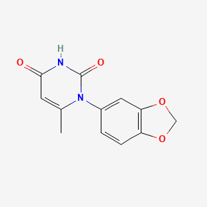 molecular formula C12H10N2O4 B4718126 1-(1,3-benzodioxol-5-yl)-6-methyl-2,4(1H,3H)-pyrimidinedione 