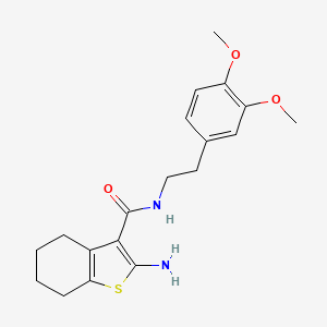 molecular formula C19H24N2O3S B4718135 2-amino-N-[2-(3,4-dimethoxyphenyl)ethyl]-4,5,6,7-tetrahydro-1-benzothiophene-3-carboxamide 