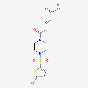 molecular formula C12H15ClN2O6S2 B4718147 (2-{4-[(5-chloro-2-thienyl)sulfonyl]-1-piperazinyl}-2-oxoethoxy)acetic acid CAS No. 883544-46-5
