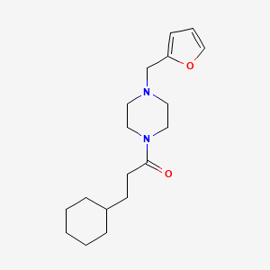 1-(3-cyclohexylpropanoyl)-4-(2-furylmethyl)piperazine