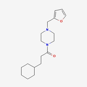 molecular formula C18H28N2O2 B4718155 1-(3-cyclohexylpropanoyl)-4-(2-furylmethyl)piperazine 