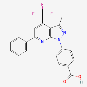 4-[3-methyl-6-phenyl-4-(trifluoromethyl)-1H-pyrazolo[3,4-b]pyridin-1-yl]benzoic acid