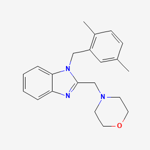 molecular formula C21H25N3O B4718181 1-(2,5-dimethylbenzyl)-2-(4-morpholinylmethyl)-1H-benzimidazole 