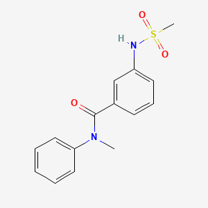 molecular formula C15H16N2O3S B4718201 N-methyl-3-[(methylsulfonyl)amino]-N-phenylbenzamide 