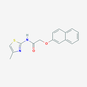 molecular formula C16H14N2O2S B471821 N-(4-methyl-1,3-thiazol-2-yl)-2-(2-naphthyloxy)acetamide CAS No. 560080-90-2