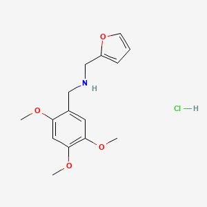 molecular formula C15H20ClNO4 B4718224 (2-furylmethyl)(2,4,5-trimethoxybenzyl)amine hydrochloride 