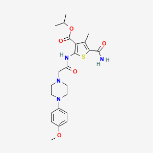 molecular formula C23H30N4O5S B4718231 isopropyl 5-(aminocarbonyl)-2-({[4-(4-methoxyphenyl)-1-piperazinyl]acetyl}amino)-4-methyl-3-thiophenecarboxylate 