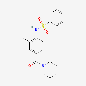 N-[2-methyl-4-(1-piperidinylcarbonyl)phenyl]benzenesulfonamide