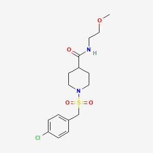 1-[(4-chlorobenzyl)sulfonyl]-N-(2-methoxyethyl)-4-piperidinecarboxamide