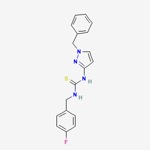 molecular formula C18H17FN4S B4718287 N-(1-benzyl-1H-pyrazol-3-yl)-N'-(4-fluorobenzyl)thiourea 