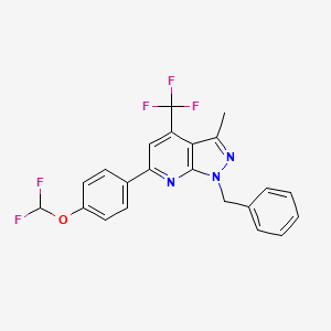 1-benzyl-6-[4-(difluoromethoxy)phenyl]-3-methyl-4-(trifluoromethyl)-1H-pyrazolo[3,4-b]pyridine